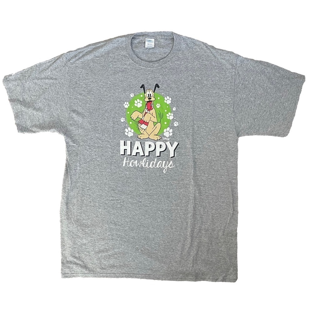 Disney Pluto Happy Howlidays Christmas T-shirt, 2X